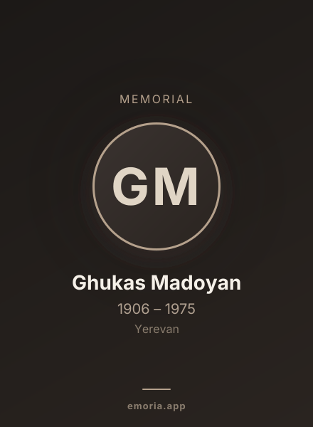 Memorial portrait of Ghukas Madoyan