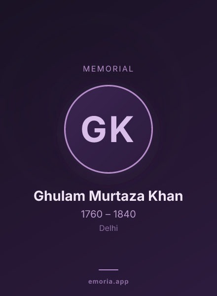 Memorial portrait of Ghulam Murtaza Khan