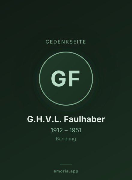Gedenkportrait von G.H.V.L. Faulhaber