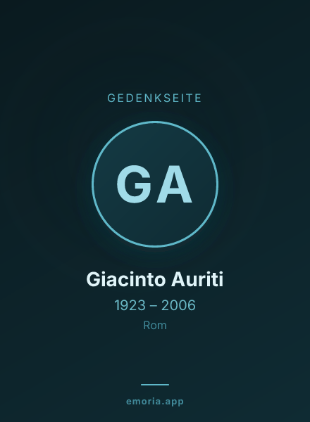Gedenkportrait von Giacinto Auriti