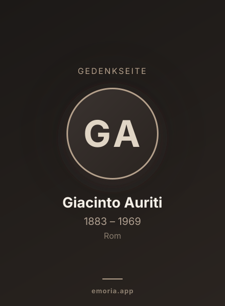 Gedenkportrait von Giacinto Auriti
