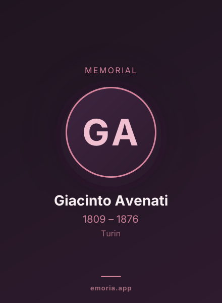 Memorial portrait of Giacinto Avenati