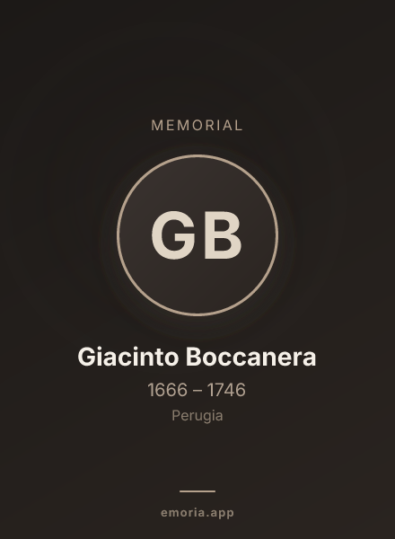 Memorial portrait of Giacinto Boccanera