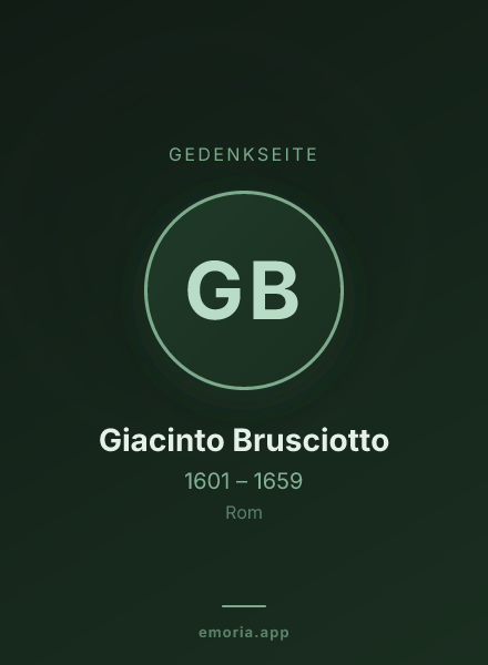 Gedenkportrait von Giacinto Brusciotto