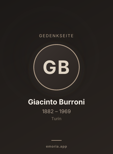 Gedenkportrait von Giacinto Burroni