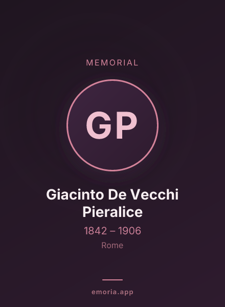 Memorial portrait of Giacinto De Vecchi Pieralice