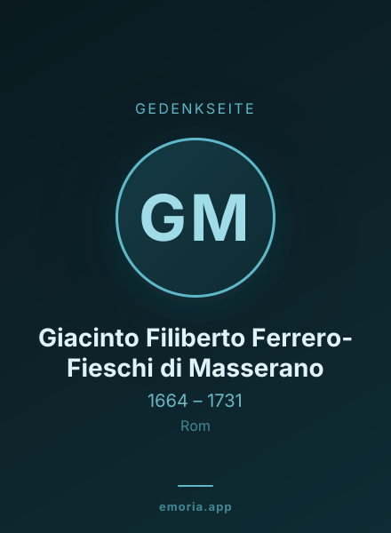 Gedenkportrait von Giacinto Filiberto Ferrero-Fieschi di Masserano