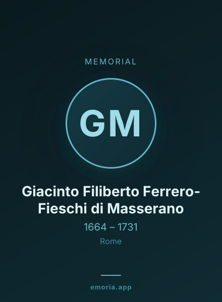 Memorial portrait of Giacinto Filiberto Ferrero-Fieschi di Masserano