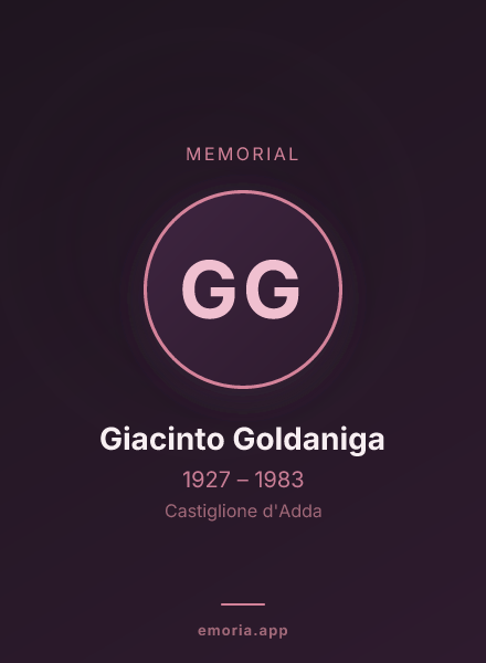 Memorial portrait of Giacinto Goldaniga