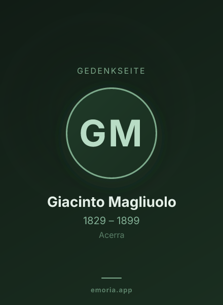 Gedenkportrait von Giacinto Magliuolo
