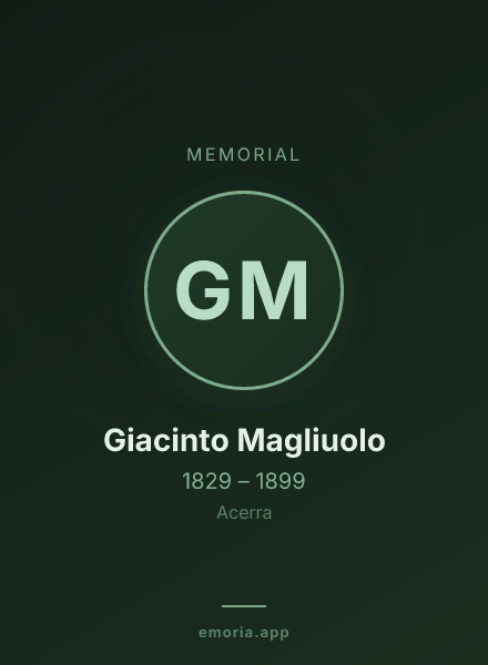 Memorial portrait of Giacinto Magliuolo