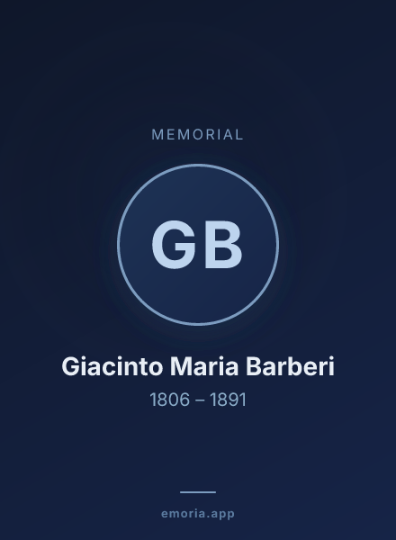 Memorial portrait of Giacinto Maria Barberi