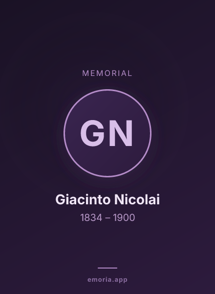 Memorial portrait of Giacinto Nicolai