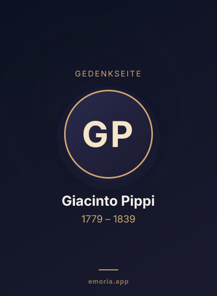 Gedenkportrait von Giacinto Pippi