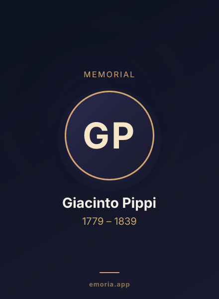 Memorial portrait of Giacinto Pippi