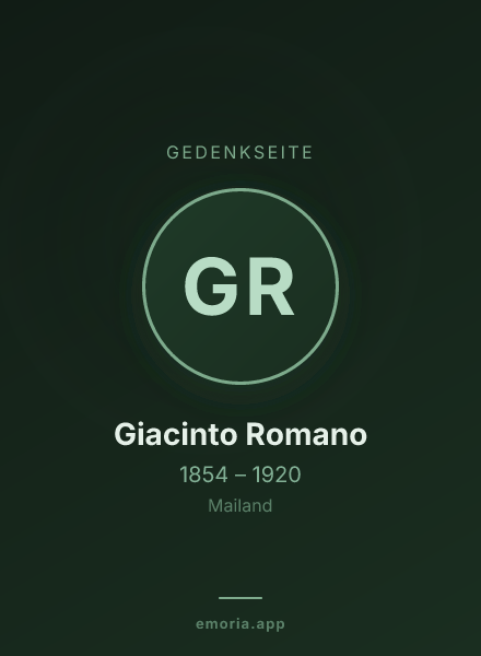 Gedenkportrait von Giacinto Romano