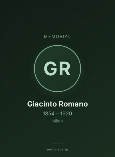Memorial portrait of Giacinto Romano