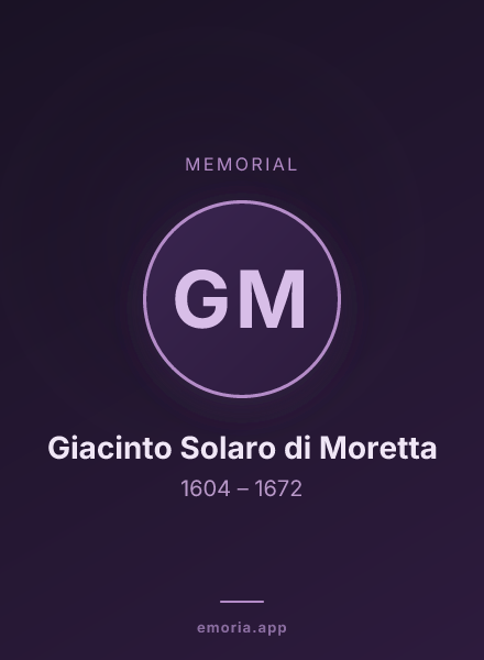 Memorial portrait of Giacinto Solaro di Moretta