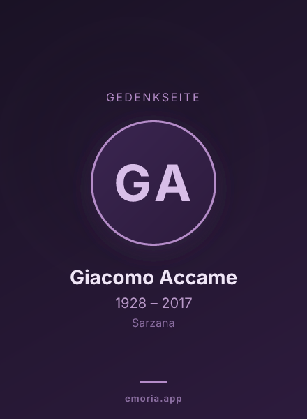 Gedenkportrait von Giacomo Accame