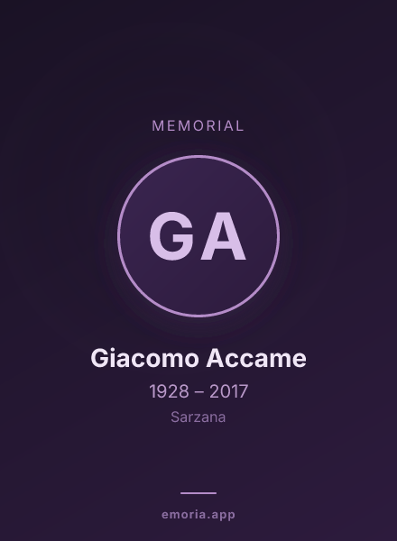 Memorial portrait of Giacomo Accame