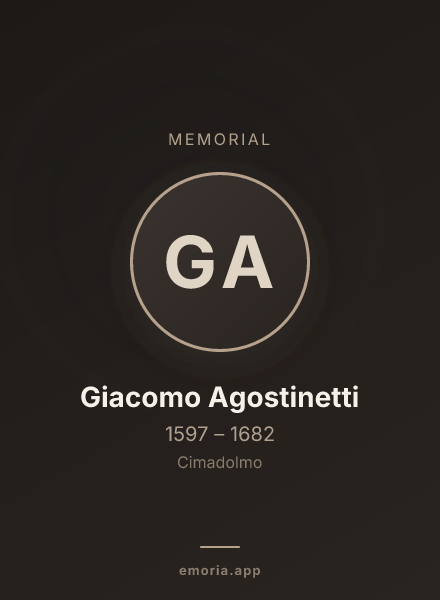 Memorial portrait of Giacomo Agostinetti
