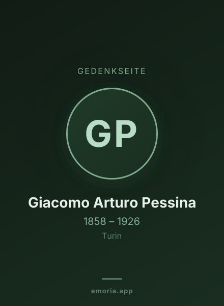 Gedenkportrait von Giacomo Arturo Pessina