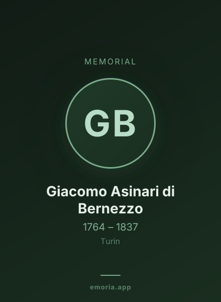 Memorial portrait of Giacomo Asinari di Bernezzo