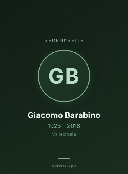 Gedenkportrait von Giacomo Barabino