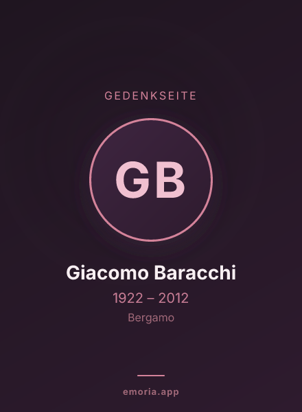 Gedenkportrait von Giacomo Baracchi