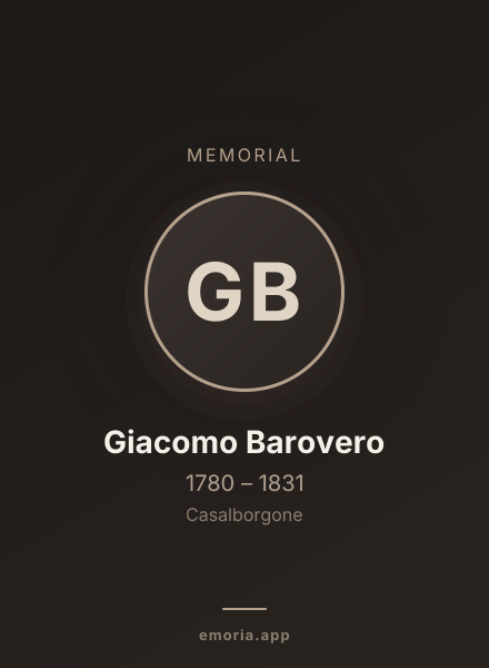 Memorial portrait of Giacomo Barovero