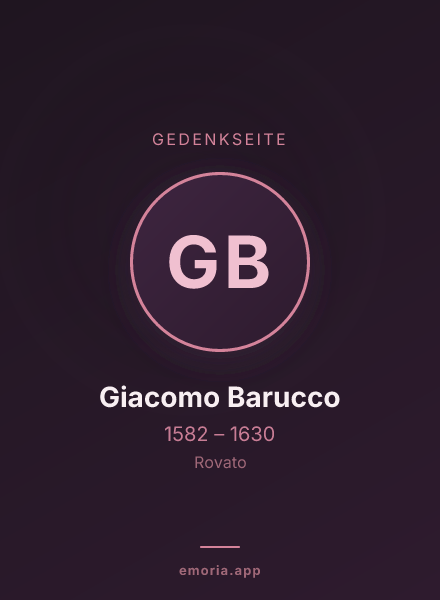 Gedenkportrait von Giacomo Barucco