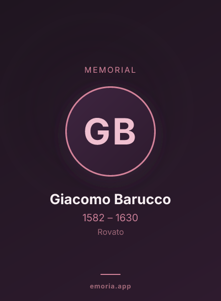 Memorial portrait of Giacomo Barucco