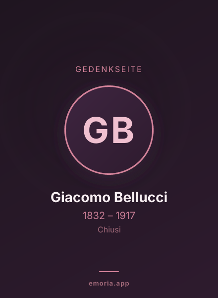 Gedenkportrait von Giacomo Bellucci