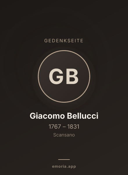 Gedenkportrait von Giacomo Bellucci