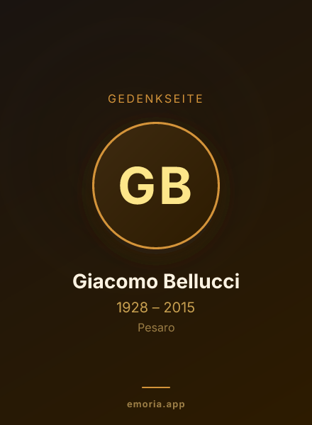 Gedenkportrait von Giacomo Bellucci