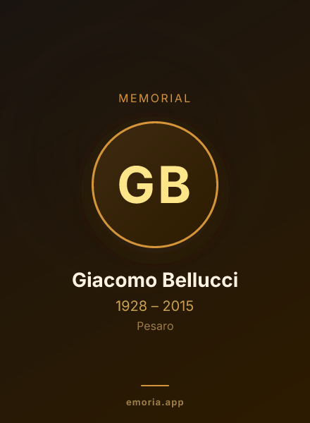 Memorial portrait of Giacomo Bellucci