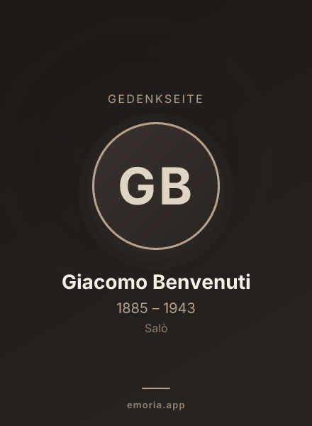 Gedenkportrait von Giacomo Benvenuti