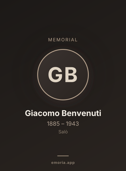 Memorial portrait of Giacomo Benvenuti