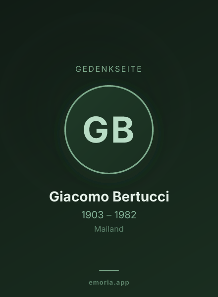 Gedenkportrait von Giacomo Bertucci