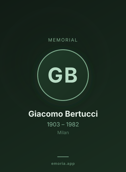 Memorial portrait of Giacomo Bertucci