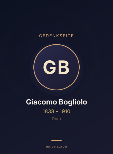 Gedenkportrait von Giacomo Bogliolo