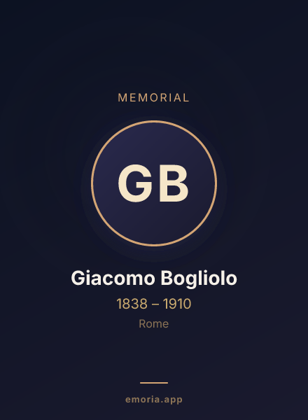 Memorial portrait of Giacomo Bogliolo