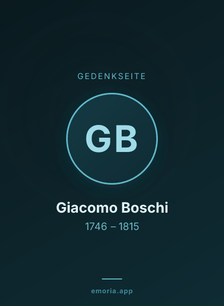 Gedenkportrait von Giacomo Boschi