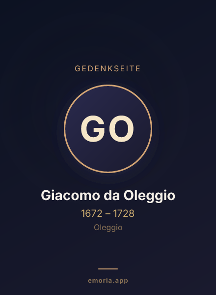 Gedenkportrait von Giacomo da Oleggio