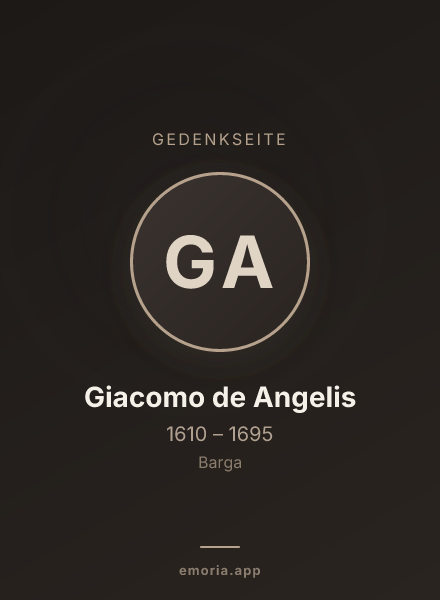 Gedenkportrait von Giacomo de Angelis