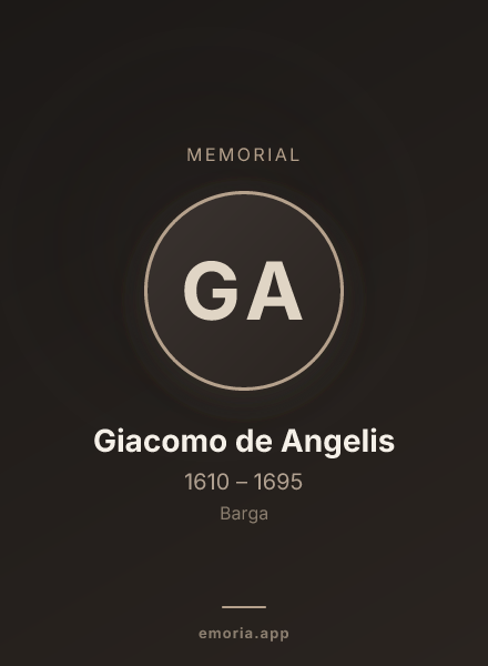 Memorial portrait of Giacomo de Angelis