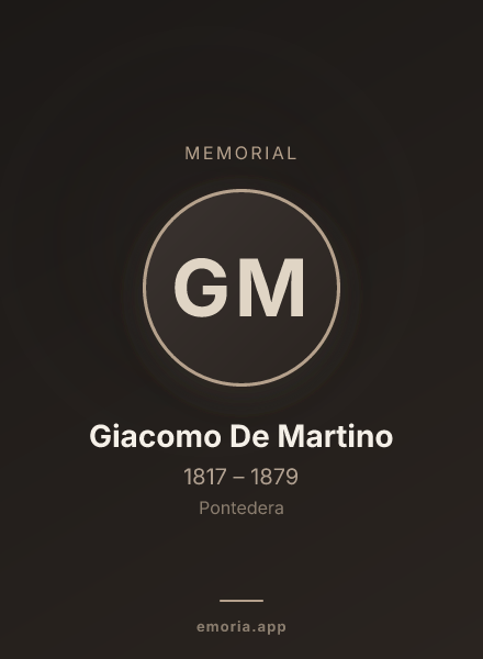 Memorial portrait of Giacomo De Martino