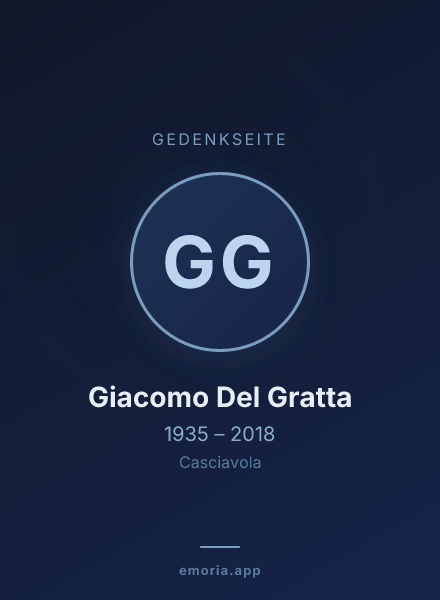 Gedenkportrait von Giacomo Del Gratta
