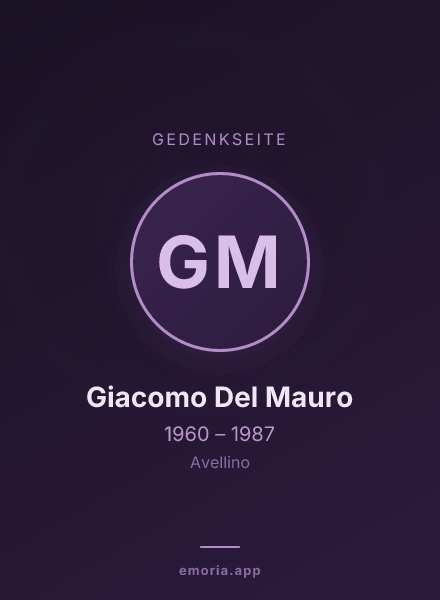 Gedenkportrait von Giacomo Del Mauro