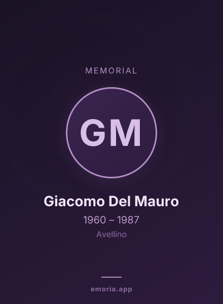Memorial portrait of Giacomo Del Mauro